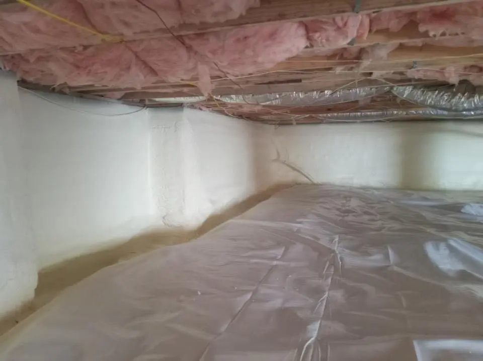 Crawl space encapsulation with closed-cell spray foam for Spray Foam Roofing Repair in Atlas